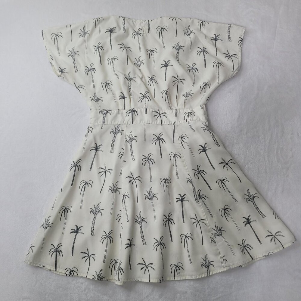 Marine Layer Camila Women's Mini Dress in White Palm Print Size Small - Picture 2 of 10